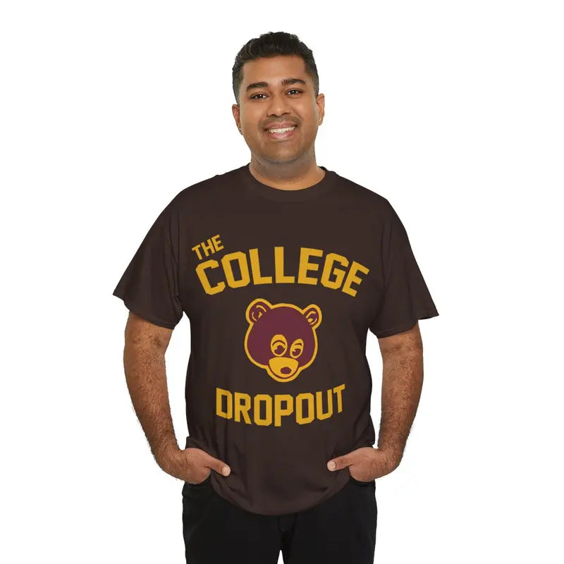 College Dropout Inspired Graphic Tee Menswear Retro