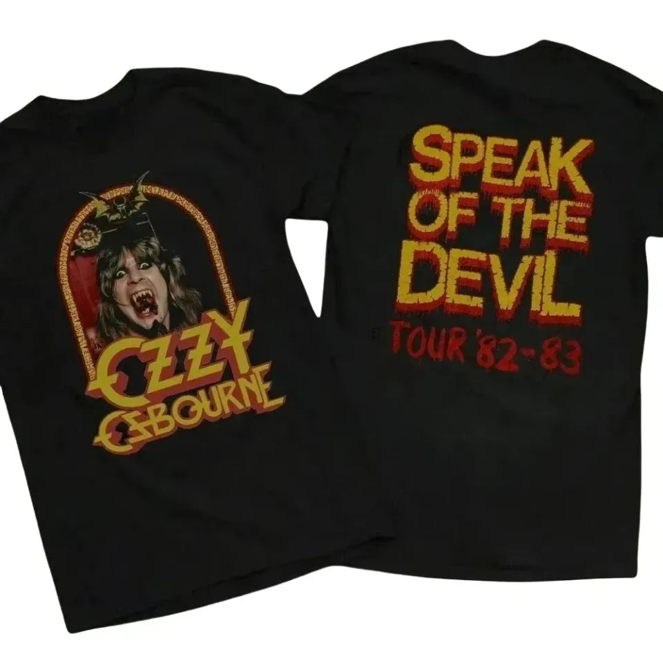 Vintage 1982 Ozzy Osbourne Speak Of The Devil Tour Co 2 Sided