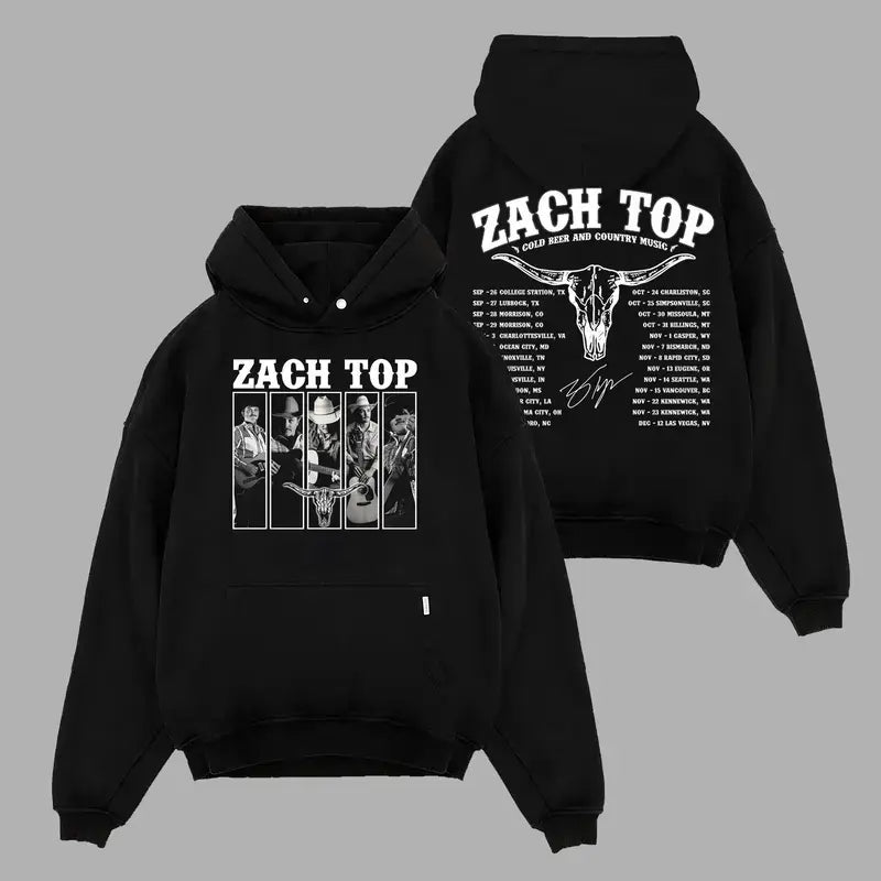 Vintage ZACH TOP Country Music Graphic