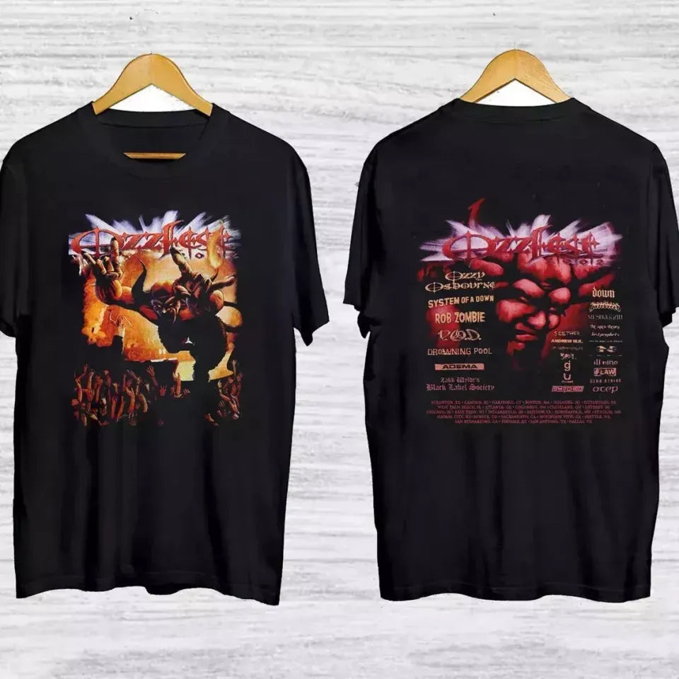 2002 Ozzy Osbourne Ozzfest Tour 2 Sided