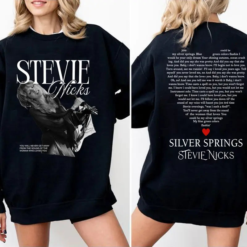 Silver Springs and Vintage Image 2 Sides T-Shirt