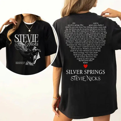 Silver Springs and Vintage Image 2 Sides T-Shirt
