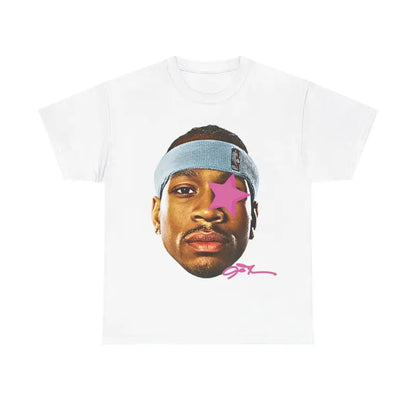 Allen Iverson Inspired Vintage Graphic T-shirt 90s Styled Retro Top with Hip-Hop Vibes
