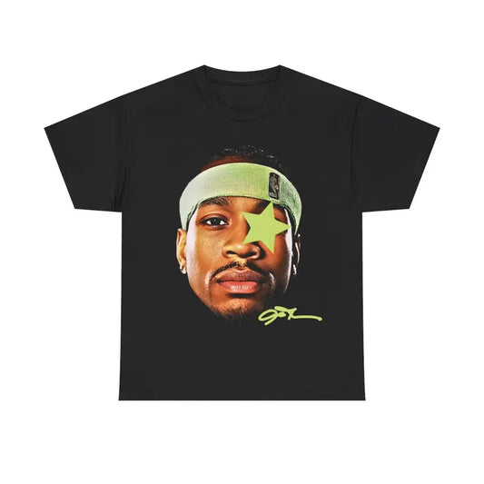 Allen Iverson Inspired Vintage Graphic T-shirt 90s Styled Retro Top with Hip-Hop Vibes