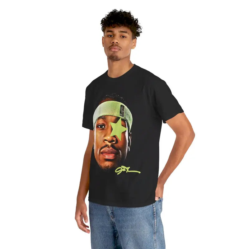 Allen Iverson Inspired Vintage Graphic T-shirt 90s Styled Retro Top with Hip-Hop Vibes