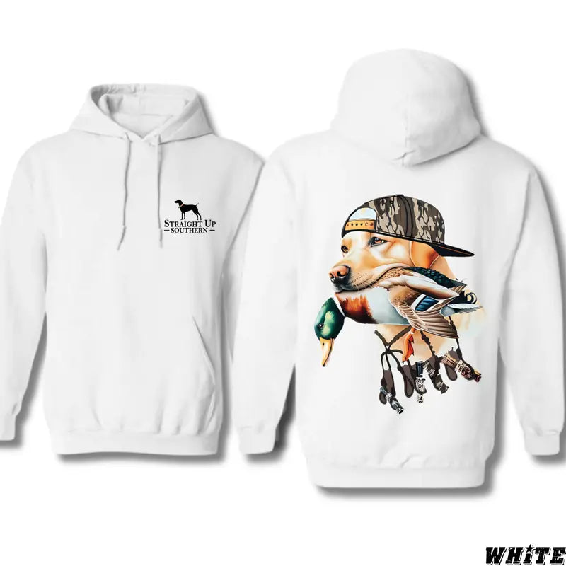 Bold Hunting Dog with Duck Graphic
