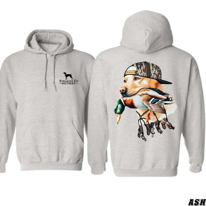 Bold Hunting Dog with Duck Graphic