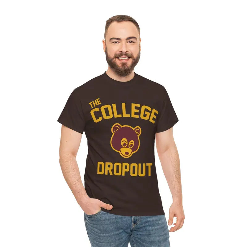College Dropout Inspired Graphic Tee Menswear Retro