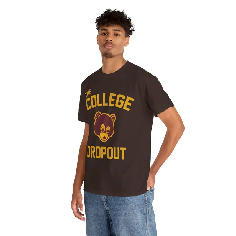 College Dropout Inspired Graphic Tee Menswear Retro