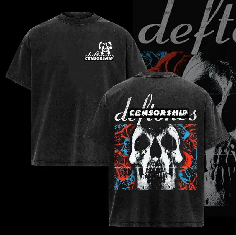 Deftones Skull Black Band Concert 2 Sided