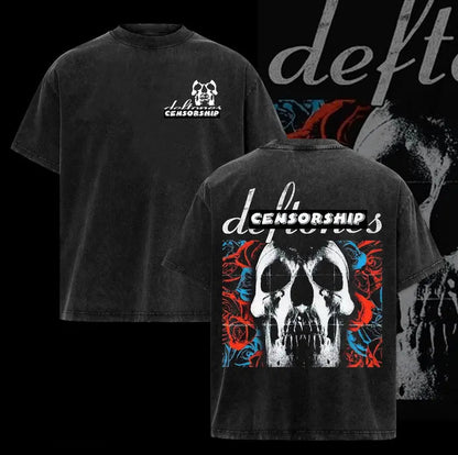Deftones Skull Black Band Concert 2 Sided