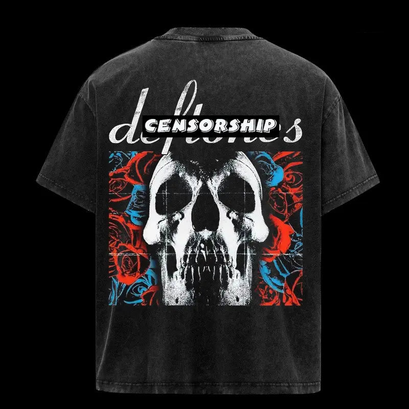 Deftones Skull Black Band Concert 2 Sided