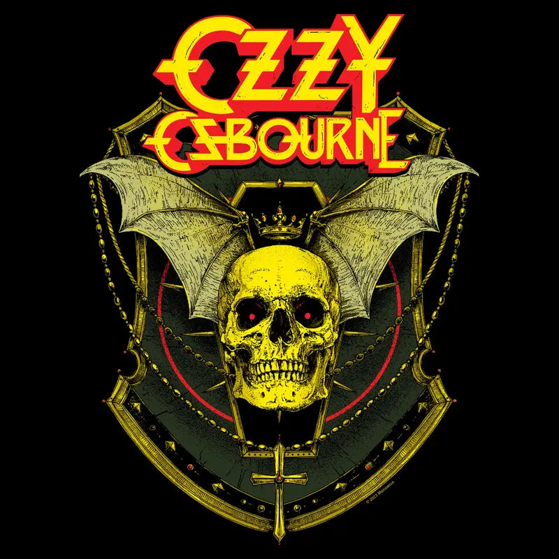 Ozzy Osbourne Men's Skull & Shield Logo