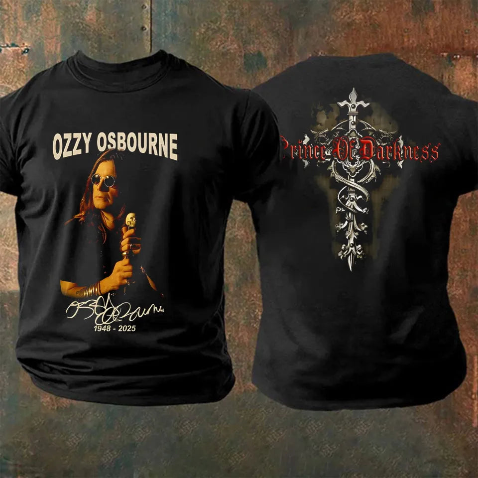Ozzy Osbourne Signature 1948-2025 Thank You 2 Sided
