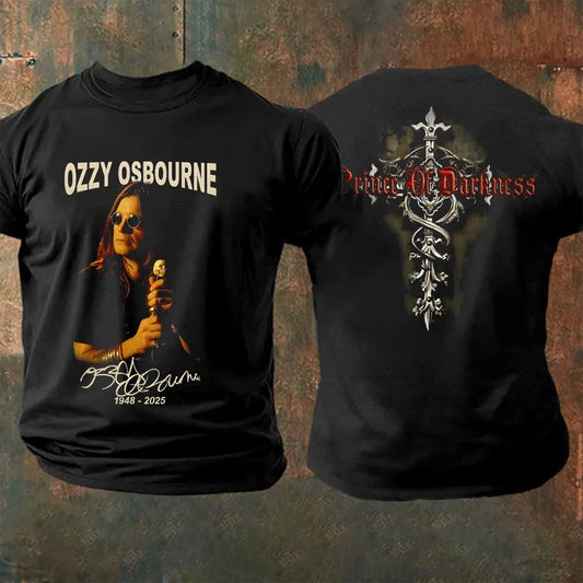Ozzy Osbourne Signature 1948-2025 Thank You 2 Sided