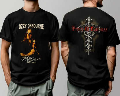 Ozzy Osbourne Signature 1948-2025 Thank You 2 Sided