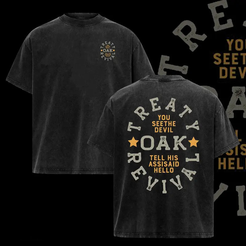 ReTro Treaty Oak Revival Merch Hello 2 Sided