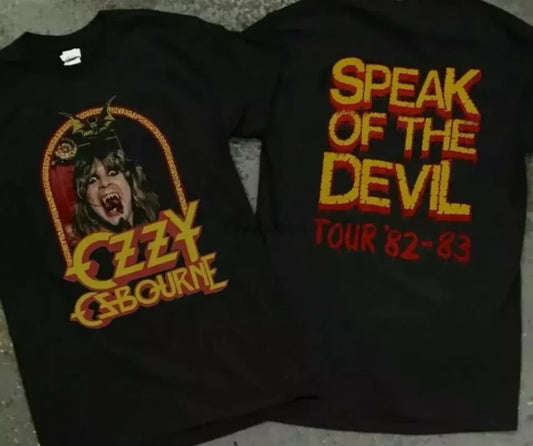 Vintage 1982 Ozzy Osbourne Speak Of The Devil Tour Co 2 Sided