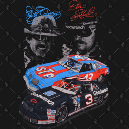 Vintage 1990s Dale Earnhardt and Richard Petty 7 Time Champions 2 sides