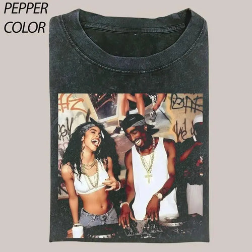 Vintage 90s Aaliyah and Tupac