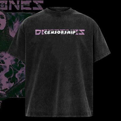Vintage Deftones featuring a bold sword and flame graphic 2 Sides