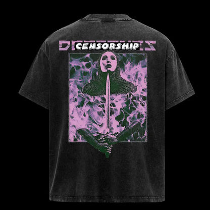 Vintage Deftones featuring a bold sword and flame graphic 2 Sides