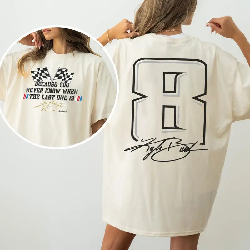 Vintage Kyle Busch Memorial Quote 2 Sided