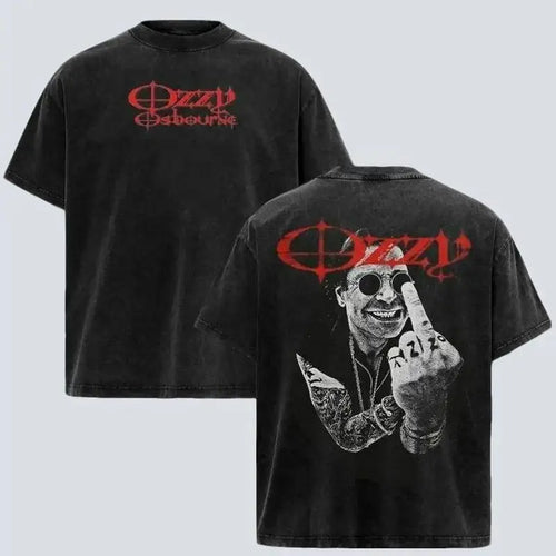Vintage Ozzy OsBourne Middle Finger 2 Sided