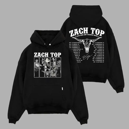 Vintage ZACH TOP Country Music Graphic