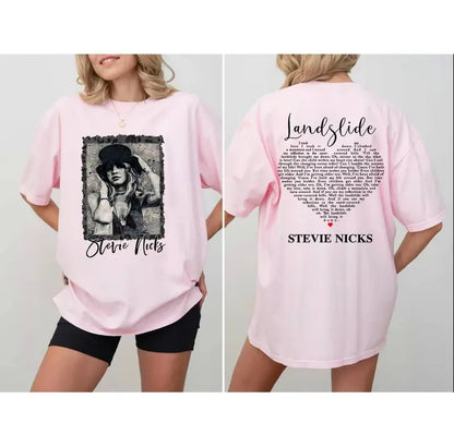 Landslide and Vintage Image 2 Sides T-Shirt