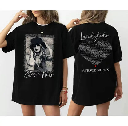 Landslide and Vintage Image 2 Sides T-Shirt