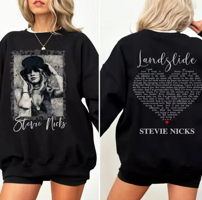 Landslide and Vintage Image 2 Sides T-Shirt