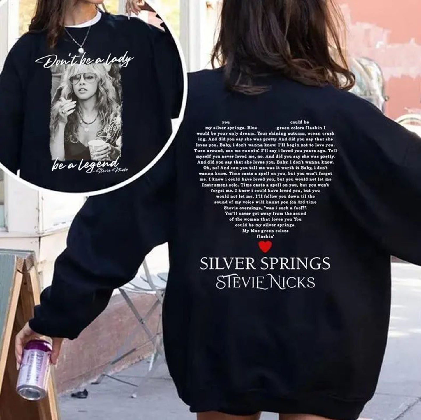 Don't Be A Lady Be A Legend and Silver Springs 2 Sides T-Shirt